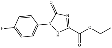 ETHYL 1-(4-FLUOROPHENYL)-5-OXO-2,5-DIHYDRO-1H-1,2,4-TRIAZOLE-3-CARBOXYLATE 结构式