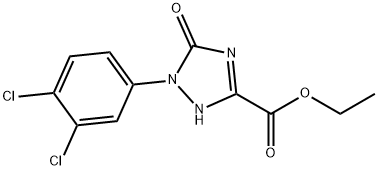 ETHYL 1-(3,4-DICHLOROPHENYL)-5-OXO-2,5-DIHYDRO-1H-1,2,4-TRIAZOLE-3-CARBOXYLATE 结构式