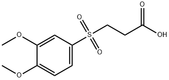 3-(3,4-二甲氧基苯磺酰基)丙酸 结构式