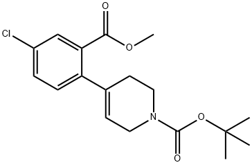 叔-丁基 4-(4-氯-2-(甲酯基)苯基)-5,6-二氢吡啶-1(2H)-甲酸基酯 结构式