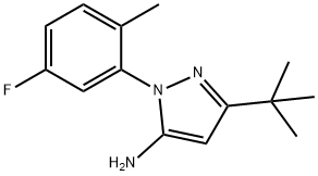 5-tert-Butyl-2-(5-fluoro-2-methyl-phenyl)-2H-pyrazol-3-ylamine hydrochloride 结构式