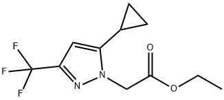 2-(5-环丙基-3-(三氟甲基)-1H-吡唑-1-基)乙酸乙酯 结构式