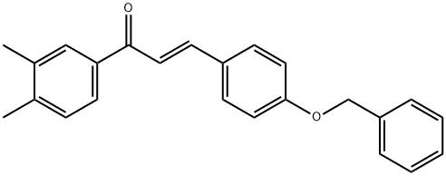 (2E)-3-[4-(benzyloxy)phenyl]-1-(3,4-dimethylphenyl)prop-2-en-1-one 结构式