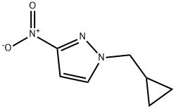 1-(环丙基甲基)-3-硝基-1H-吡唑 结构式