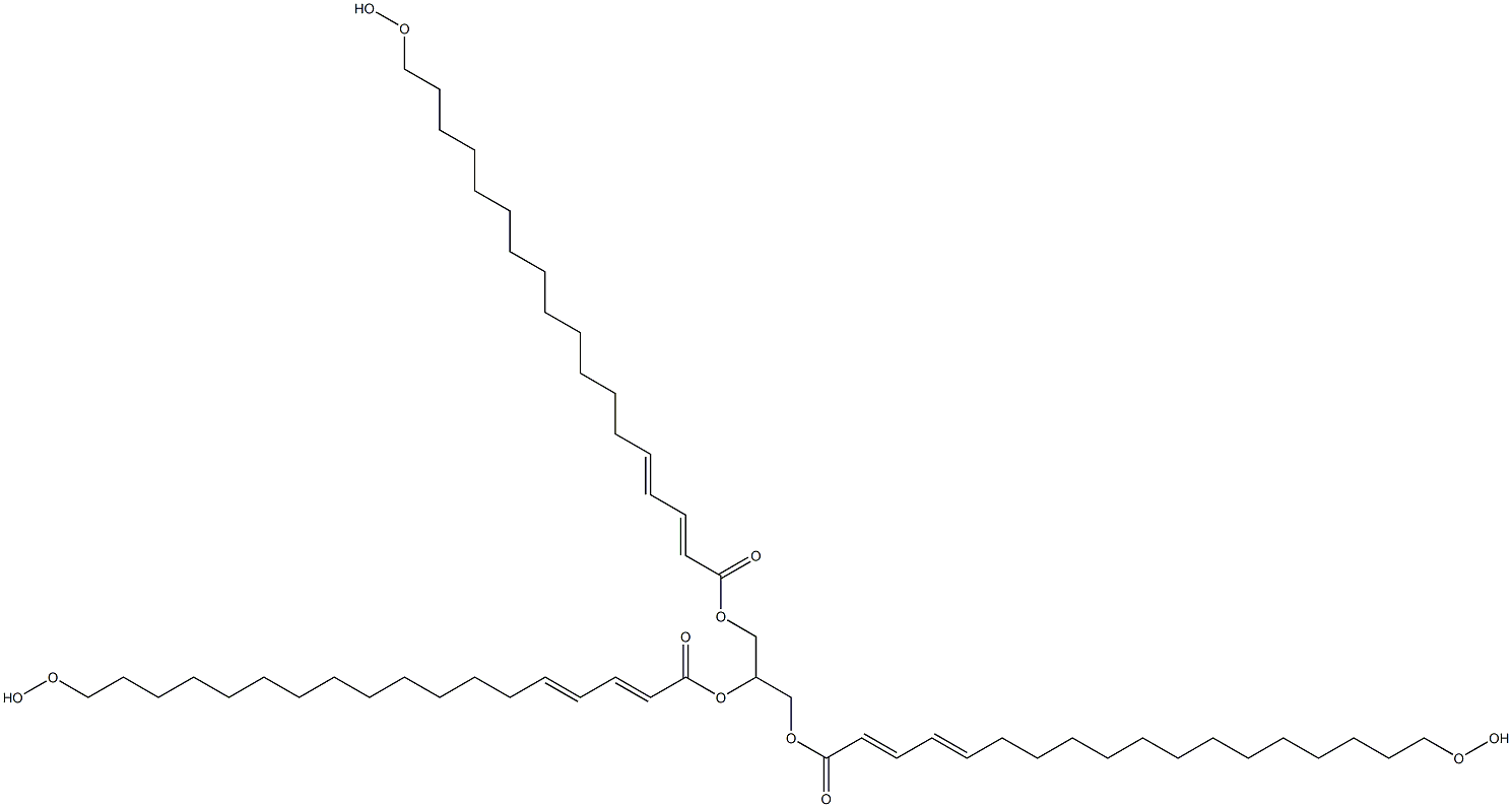 Octadecadienoic acid, hydroperoxy-, 1,2,3-propanetriyl ester 结构式