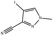 4-碘-1-甲基-1H-吡唑-3-甲腈 结构式