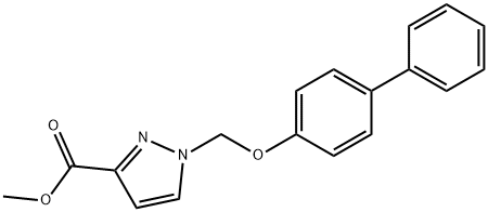1-(([1,1'-联苯]-4-基氧基)甲基)-1H-吡唑-3-羧酸甲酯 结构式