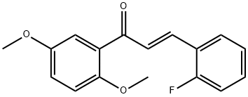 (2E)-1-(2,5-dimethoxyphenyl)-3-(2-fluorophenyl)prop-2-en-1-one 结构式