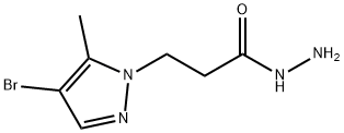 3-(4-溴-5-甲基-1H-吡唑-1-基)丙酰肼 结构式