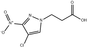 3-(4-氯-3-硝基-1H-吡唑-1-基)丙酸 结构式