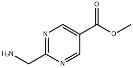 METHYL 2-(AMINOMETHYL)PYRIMIDINE-5-CARBOXYLATE 结构式