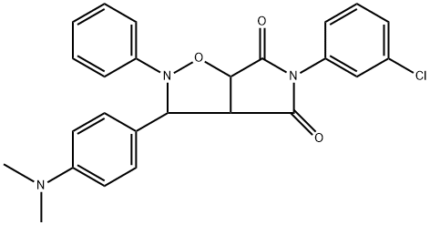 5-(3-chlorophenyl)-3-(4-(dimethylamino)phenyl)-2-phenyltetrahydro-4H-pyrrolo[3,4-d]isoxazole-4,6(5H)-dione 结构式