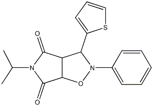 5-isopropyl-2-phenyl-3-(thiophen-2-yl)tetrahydro-4H-pyrrolo[3,4-d]isoxazole-4,6(5H)-dione 结构式