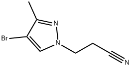 3-(4-溴-3-甲基-1H-吡唑-1-基)丙腈 结构式