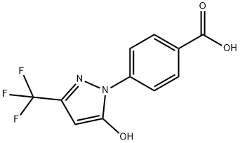 4-(5-羟基-3-(三氟甲基)-1H-吡唑-1-基)苯甲酸 结构式