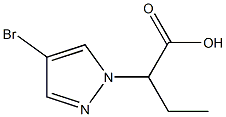 2-(4-溴-1H-吡唑-1-基)丁酸 结构式