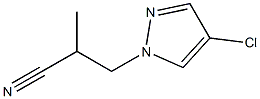 3-(4-氯-1H-吡唑-1-基)-2-甲基丙腈 结构式