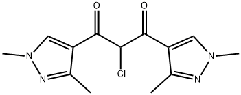 2-氯-1,3-双(1,3-二甲基-1H-吡唑-4-基)丙烷-1,3-二酮 结构式