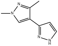 1',3'-二甲基-1H,1'H-[3,4']联吡唑基 结构式