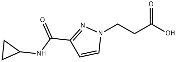 3-[3-(环丙基氨基甲酰基)-1H-吡唑-1-基]丙酸 结构式