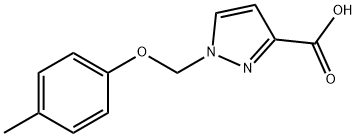 1-(4-甲基苯氧基甲基)-1H-吡唑-3-羧酸 结构式