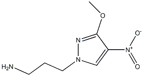 3-(3-甲氧基-4-硝基-1H-吡唑-1-基)丙-1-胺 结构式