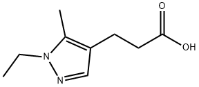 3-(1-乙基-5-甲基-1H-吡唑-4-基)丙酸 结构式