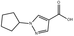 1-Cyclopentylpyrazole-4-carboxylic acid 结构式