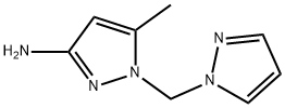 1-((1H-吡唑-1-基)甲基)-5-甲基-1H-吡唑-3-胺 结构式