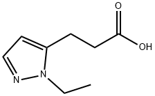 3-(1-乙基-1H-吡唑-5-基)丙酸 结构式