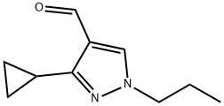 3-环丙基-1-丙基-1H-吡唑-4-甲醛 结构式