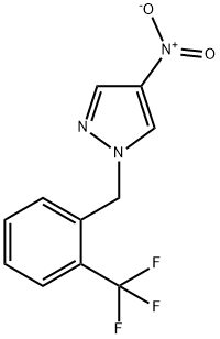 4-nitro-1-{[2-(trifluoromethyl)phenyl]methyl}-1H-pyrazole 结构式