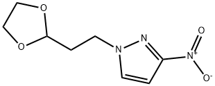 1-[2-(1,3-dioxolan-2-yl)ethyl]-3-nitro-1H-pyrazole 结构式
