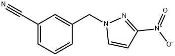 3-[(3-nitro-1H-pyrazol-1-yl)methyl]benzonitrile 结构式