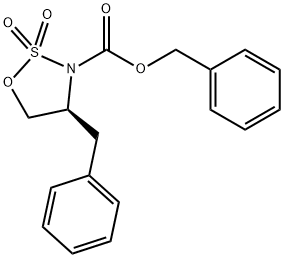 苄基(S)-4-苄基-1,2,3-氧杂噻唑烷-3-羧酸盐2,2-二氧代 结构式