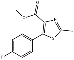 METHYL 5-(4-FLUOROPHENYL)-2-METHYLTHIAZOLE-4-CARBOXYLATE 结构式