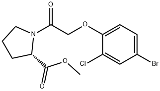 methyl 1-[(4-bromo-2-chlorophenoxy)acetyl]prolinate 结构式