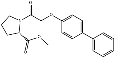 methyl 1-[(4-biphenylyloxy)acetyl]prolinate 结构式