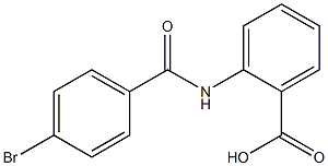 2-[(4-溴苯甲酰基)氨基]苯甲酸 结构式