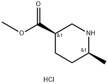 CIS-METHYL 6-METHYLPIPERIDINE-3-CARBOXYLATE HCL 结构式