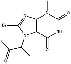 8-bromo-3-methyl-7-(3-oxobutan-2-yl)-3,7-dihydro-1H-purine-2,6-dione 结构式