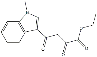 4-(1-甲基-1H-吲哚-3-基)-2,4-二氧代丁酸乙酯 结构式