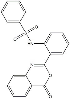 Benzenesulfonamide, N-[2-(4-oxo-4H-3,1-benzoxazin-2-yl)phenyl]- 结构式