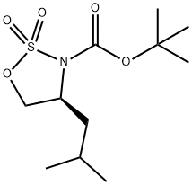 (S)-叔丁基 4-异丁基-1,2,3- 噁噻唑烷 -3-羧酸盐 2,2-二氧化物 结构式