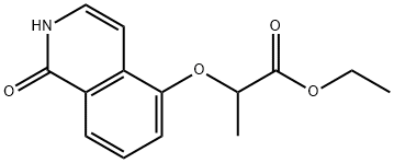 2-[(1-氧代-1,2-二氢异喹啉-5-基)氧基]丙酸乙酯 结构式