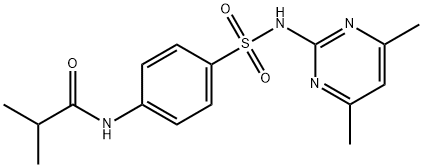 N-(4-(N-(4,6-dimethylpyrimidin-2-yl)sulfamoyl)phenyl)isobutyramide 结构式