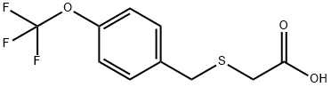 2-({[4-(三氟甲氧基)苯基]甲基}硫烷基)乙酸 结构式