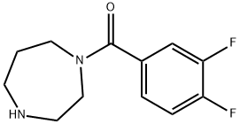 1-(3,4-difluorobenzoyl)-1,4-diazepane 结构式