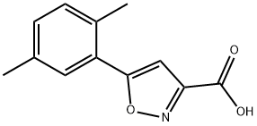 5-(2,5-二甲基苯基)-1,2-噁唑-3-羧酸 结构式