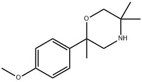 2-(4-methoxyphenyl)-2,5,5-trimethylmorpholine 结构式